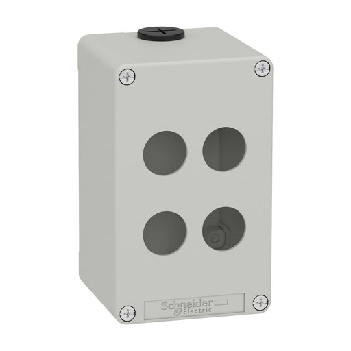 Schneider Electric - Gehäuse für Befehls- und Meldegeräte Leergehäuse XAP, Metall XAPD2504 grau, für 4x22mm