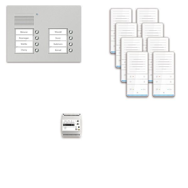 TCS Tür Control - Türsprech-Set audio:pack Unterputz f.8WE PAUF082/001 m. Außenstation PUK