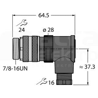 Turck - Rundsteckverbinder, feldkonfektionierbar (Industriesteckverbinder) Rundsteckverbinder BS4231-0/9 − 1 Stück
