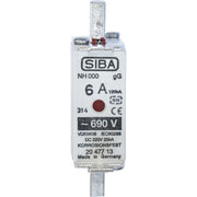 Siba - Messersicherung NH-Sicherungseinsatz 2047713.10 10A NH00 gG 690V − 3 Stück