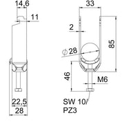 OBO Bettermann - Bügelschelle BS-N2-M-28 FT 2-fach − 50 Stück