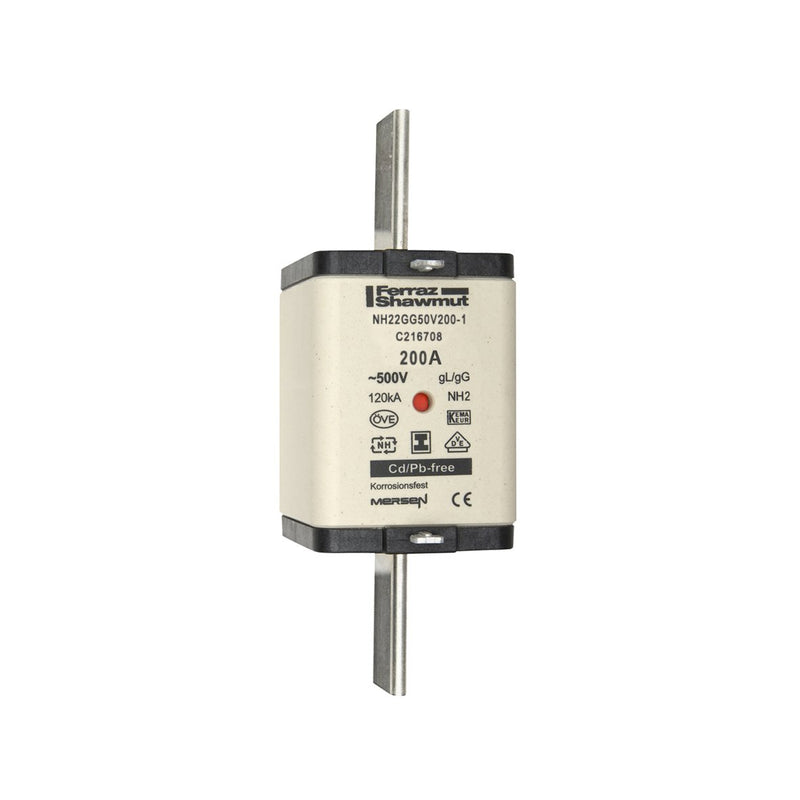 Mersen - Messersicherung Sicherungseinsatz NH Sond. NH22GG50V63-1 gG Gr.2 63A SGL KM − 3 Stück