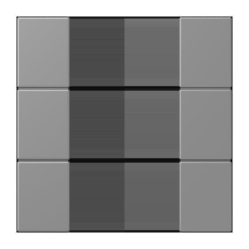 Jung - Abdeckung/Bedienelement für Installationsschalterprogramme Tastensatz 3fach LC 503 TSA 203 gris 31