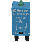 Finder - Baustein für Schutzbeschaltung LED gn + Diode 6.. 24VDC 99.80.9.024.99 f.Fas. 94.82/83/84