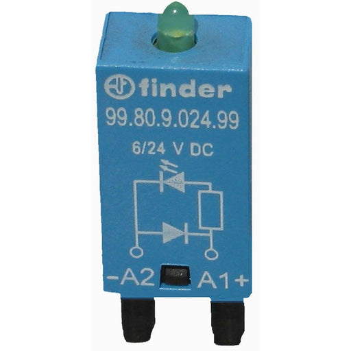 Finder - Baustein für Schutzbeschaltung LED gn + Diode 6.. 24VDC 99.80.9.024.99 f.Fas. 94.82/83/84 − 1 Stück by Finder

