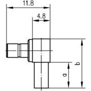 Telegärtner - Koax-Steckverbinder SMB-WINKELSTECKER CR AU 100024862 G8 RD-316 − 5 Stück