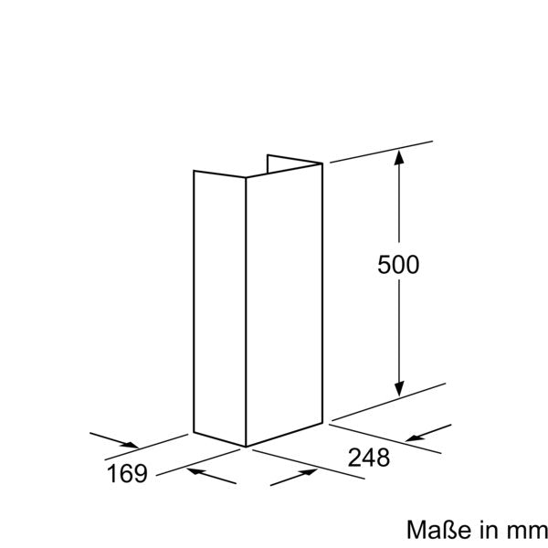 Bosch - Zubehör/Ersatzteile für Dunstabzugshauben Kaminverlängerung DHZ1224 500mm