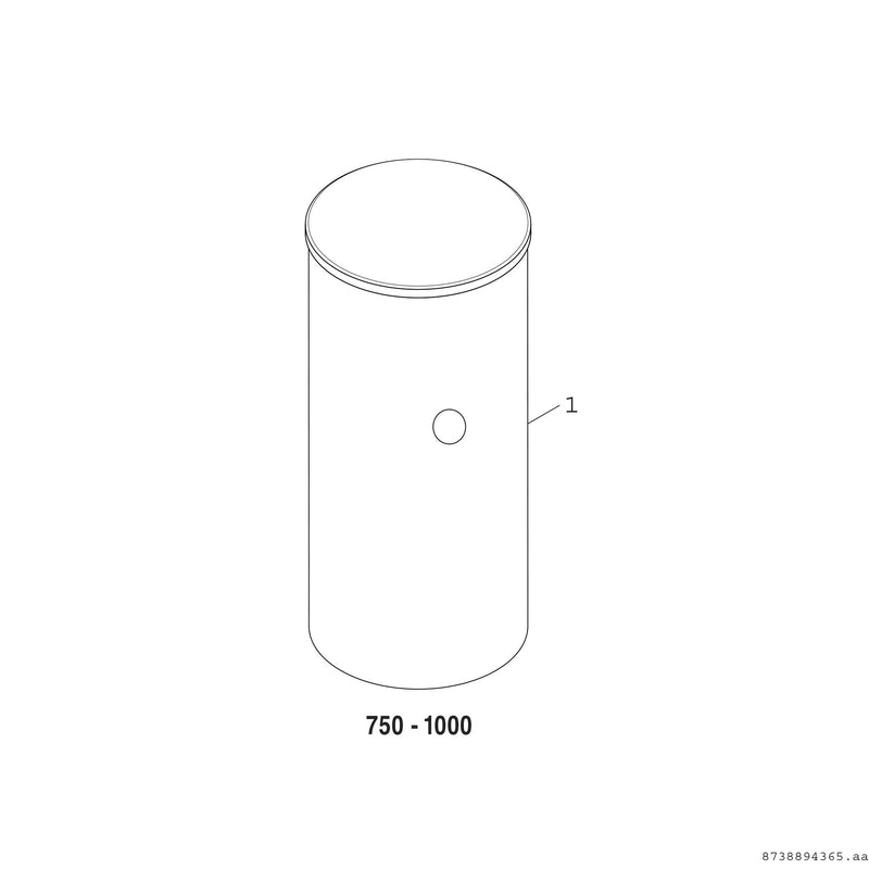 Bosch Thermotechnik - Speicher für Zentralheizung/Wärmepumpe Pufferspeicher BSH750-6ERZ1B STORA 750L, silber