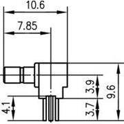 Telegärtner - Koax-Steckverbinder SSMB-Winkelanbaustecker 100024917 AUf.gedr.Schaltungen − 5 Stück