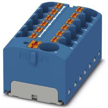 Phoenix Contact - Durchgangs-Reihenklemme Verteilerblock PTFIX 10/12X4 BU − 8 Stück