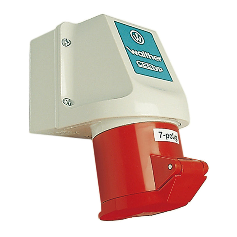 Walther Werke - CEE-Steckdose (IEC 60309) Wandsteckdose 16A 111707 7P 500V 7h IP44 − 1 Stück