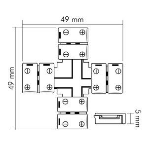 Nobile - Zubehör/Ersatzteile für Lichtschlauch/-band Kreuzverbinder 5er Set 5011510955