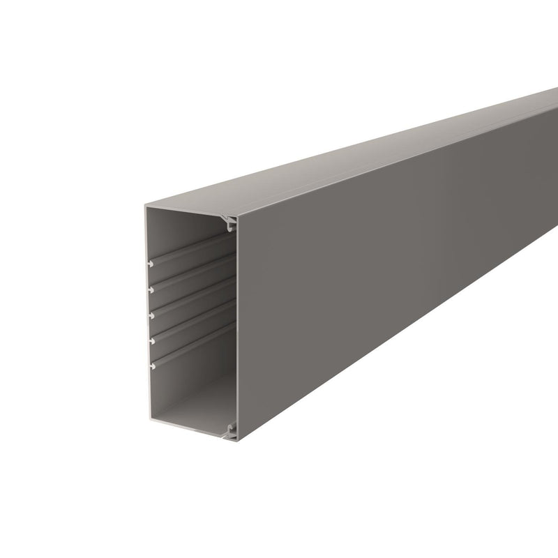 OBO Bettermann - Leitungsführungskanal Wand+Deckenkanal m.Obert. WDK80170GR 80x170mm,PVC − 8 Meter