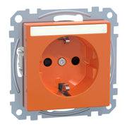 Merten - Steckdose SCHUKO-Steckdose ZSV or MEG2302-0302 mit Schriftfeld