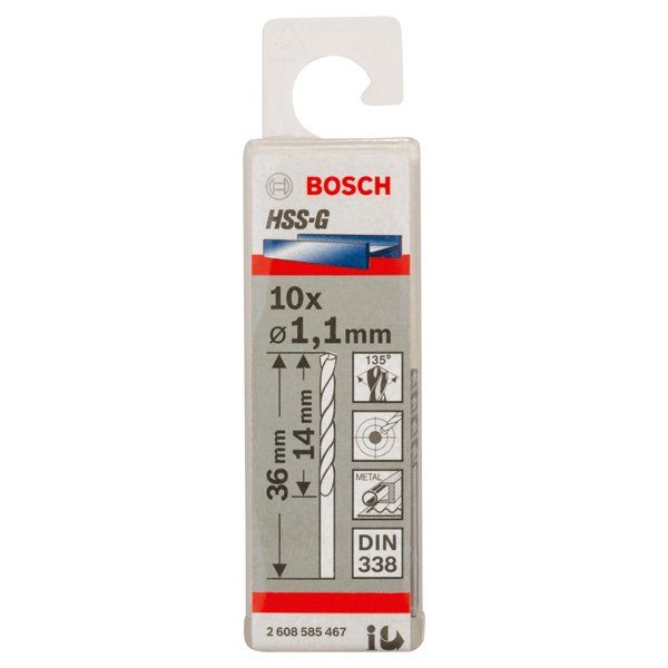 Bosch - Bohrer PRO Metal HSS-G 2608585467 Spiralbohrer 1,1 x