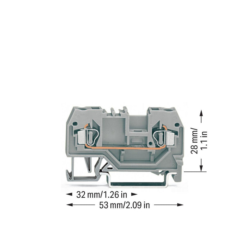 WAGO - Durchgangs-Reihenklemme Durchgangsklemme 280-901 gr 0,08-2,5qmm