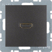 Berker - Einsatz/Abdeckung für Kommunikationstechnik Steckdose High Definition 3315431606 90Grad anthr.matt