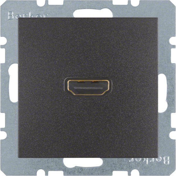 Berker - Einsatz/Abdeckung für Kommunikationstechnik Steckdose High Definition 3315431606 90Grad anthr.matt