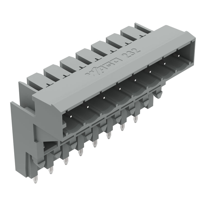 WAGO - Leiterplattensteckverbinder THT-Aufstock-Stiftleiste 232-338 1,0x1,0,abgew.,gr − 50 Stück