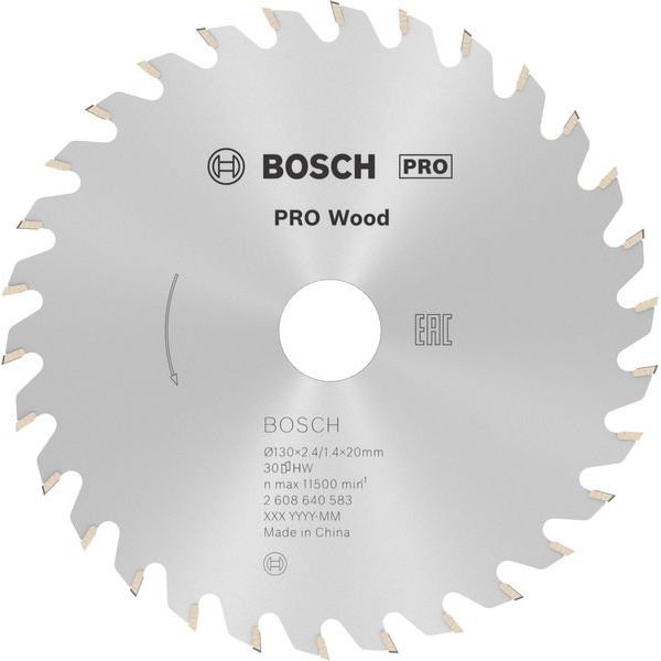 Bosch - Kreissägeblatt PRO Wood Kreissägeblatt, 2608640583 130 x 2,4 x 20 mm
