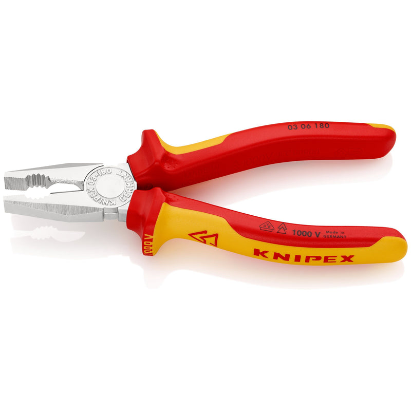 Knipex - Kombizange 03 06 180 SB verchromt, 180mm