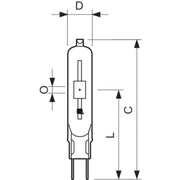 Philips Lighting - Halogen-Metalldampflampe ohne Reflektor Entladungslampe CDM-TC 35W/830 G8.5