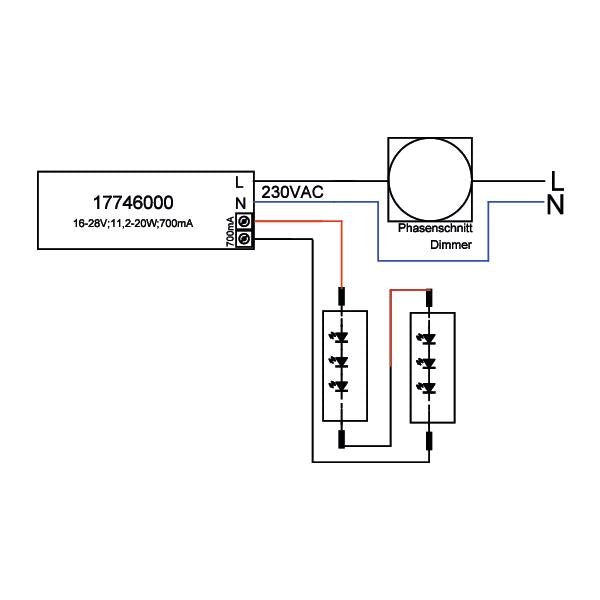 Brumberg Leuchten - LED-Betriebsgerät LED-Konverter 17746010 700mA Phasendimmbar