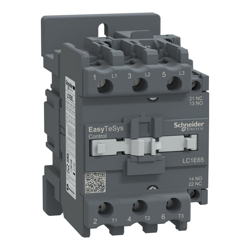 Schneider Electric - Leistungsschütz zum Schalten von Wechselstrom Leistungsschütz Easy TeSys LC1E65B7 3P 65A 24VAC 50/60Hz