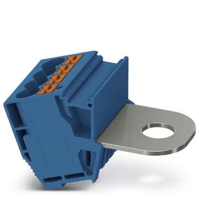 Phoenix Contact - Durchgangs-Reihenklemme Abgriffklemme AGK PT 4X6/M10 BU − 10 Stück
