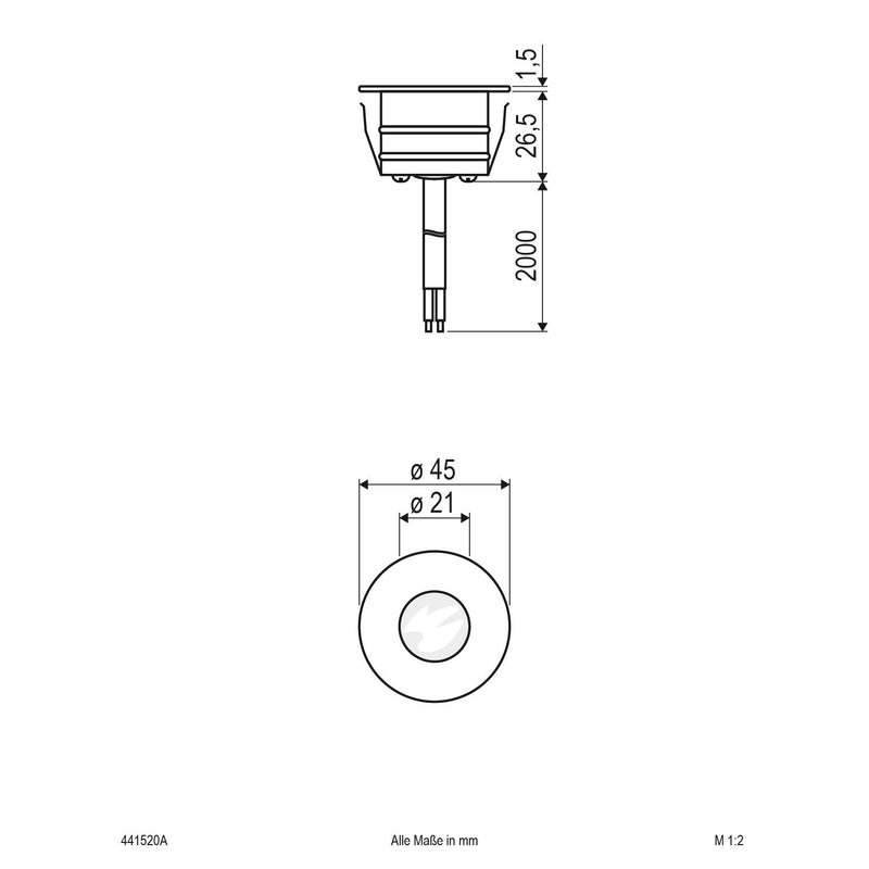 EVN Lichttechnik - Bodeneinbauleuchte LED-Bodeneinbauleuchte 441520A IP65