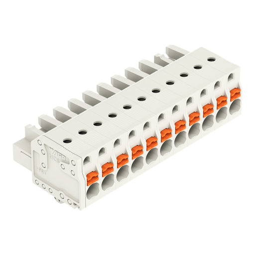 WAGO - Kabelsteckverbinder für Leiterplattensteckverbinder 1-Leiter-Federleiste 2721-111/008-000 Push-inCAGECLAMP,lgr − 25 Stück