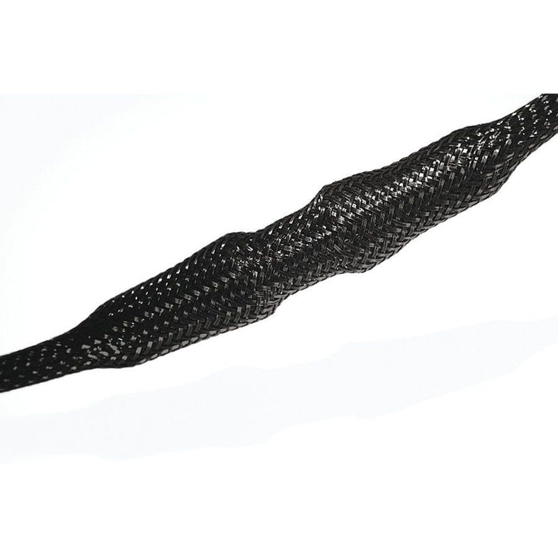 HellermannTyton - Hohlgeflechtschlauch Polyester Geflechtschlauch HEGPX09-PET-BK-C4 − 100 Meter