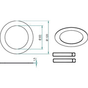 Brumberg Leuchten - Mechanisches Zubehör/Ersatzteile für Leuchten Reduzierring 81007070 Außen-Durchm. 120mm
