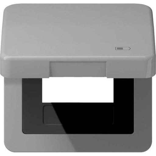 Jung - Abdeckrahmen Klappdeckel CD 590 KL USB GR Symbol USB-Ladegerät