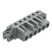 WAGO - Leiterplattensteckverbinder THT-Federleiste abgewink. 232-236/031-000 Rastermaß 5mm,grau − 50 Stück