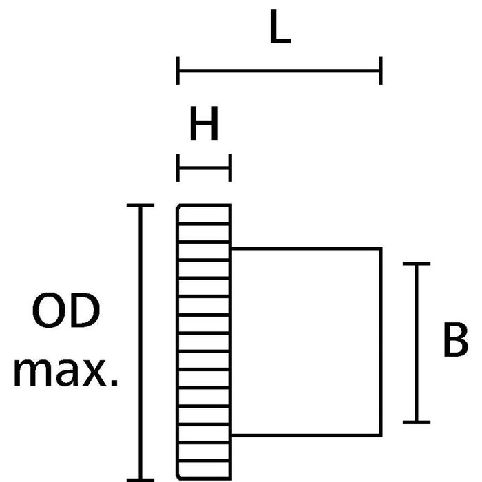 HellermannTyton - Metall-Schutzschlauch-Verschraubung Metallverschraubung LTS50-EI-NPB-ML Endverschluss − 1 Stück
