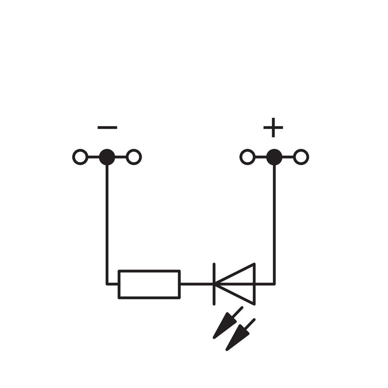 WAGO - Bauelement-Reihenklemme 4-Leiterklemme 280-809/281-413 LED, 24VDC grau − 100 Stück