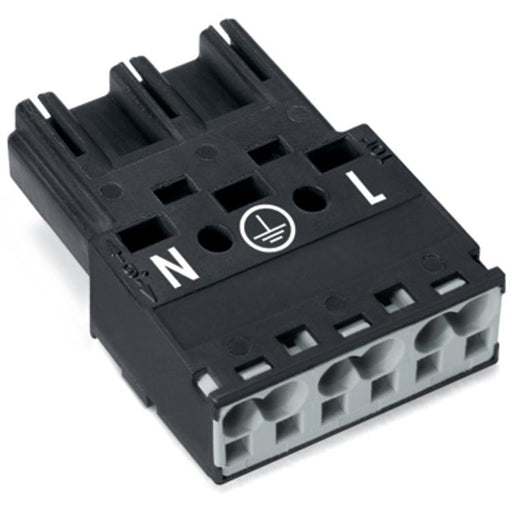 WAGO - Steckverbinder für steckbare Gebäudeinstallation Stecker 770-213 2x0,5-4mmq schwarz − 100 Stück