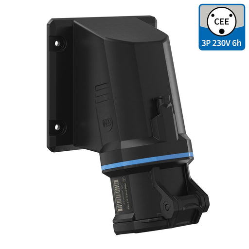 Walther Werke - CEE-Anbausteckdose (IEC 60309) CEE NEO Anbaudose schräg FW533306CC 32A 3P 6h IP54