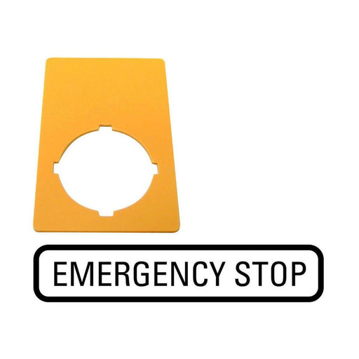 Eaton - Bezeichnungsschild für Befehlsgeräte NOT-AUS-Schild M22-XZK-GB99 Emergency Stop − 1 Stück by Eaton

