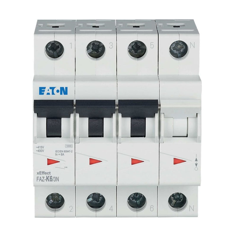 Eaton - Leitungsschutzschalter 3p. FAZ-K6/3N 6A Charakt.: K