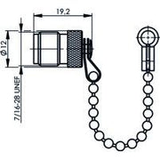 Telegärtner - Zubehör/Ersatzteile für Fernmeldetechnik TNC-Abdeckkappe m.Kette 100021284 (F) − 5 Stück
