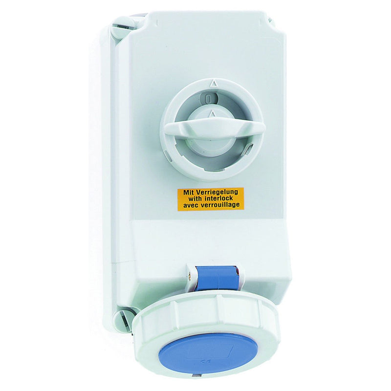 Bals Elektrotech - CEE-Steckdose abschaltbar, abgesichert (IEC 60309) Wandsteckdose abschaltbar 16104 verriegelt 32A 3p 2