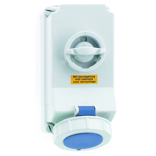Bals Elektrotech - CEE-Steckdose abschaltbar, abgesichert (IEC 60309) Wandsteckdose abschaltbar 16104 verriegelt 32A 3p 2