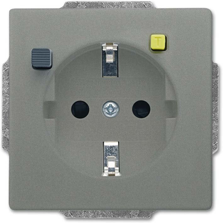 Busch-Jaeger - Steckdose FI-SCHUKOMAT Einsatz 3120 EUCB-803 graumetallic