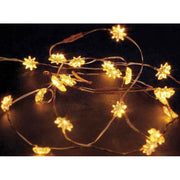 Hellum - Festbeleuchtung LED-Lichterkette m.Sternen 570830 20-tlg. gelb, batt. − 6 Stück
