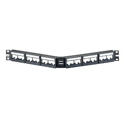 Panduit - Patchpanel Kupfer Patch-Panel CPPLA24WBLY 24Port,abgew.schwarz − 10 Stück
