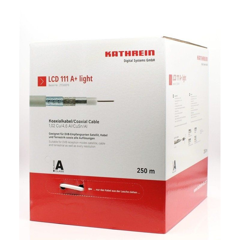 Kathrein - Koaxialkabel LCD111A+lig/250m Eca A+ 135dB 6,8mm ws − 250 Meter