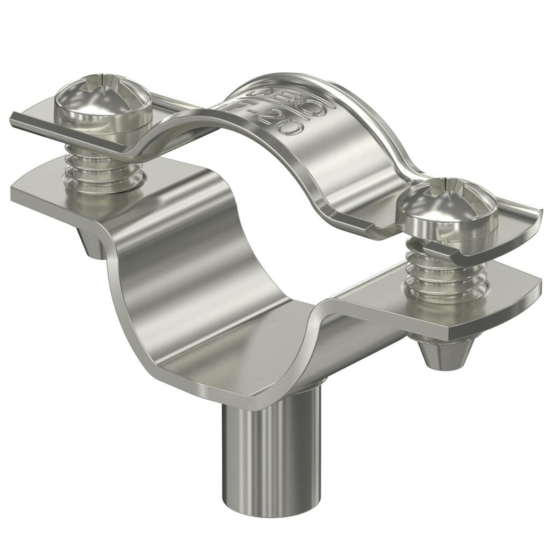 OBO Bettermann - Befestigungsschelle für Kabel/Rohre Abstandschelle ASG 732 20 A4 m. Gewindea. 17-20mm − 25 Stück