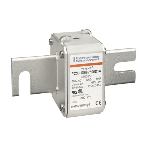 Mersen - HRC-Sicherung Sicherungseinsatz aR PC33UD69V500D1A Gr.33 AC690V 500A − 3 Stück